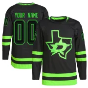 Black Men's Custom Dallas Stars Authentic Alternate Primegreen Pro Jersey