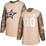 Camo Men's Custom Dallas Stars Authentic Veterans Day Practice Jersey