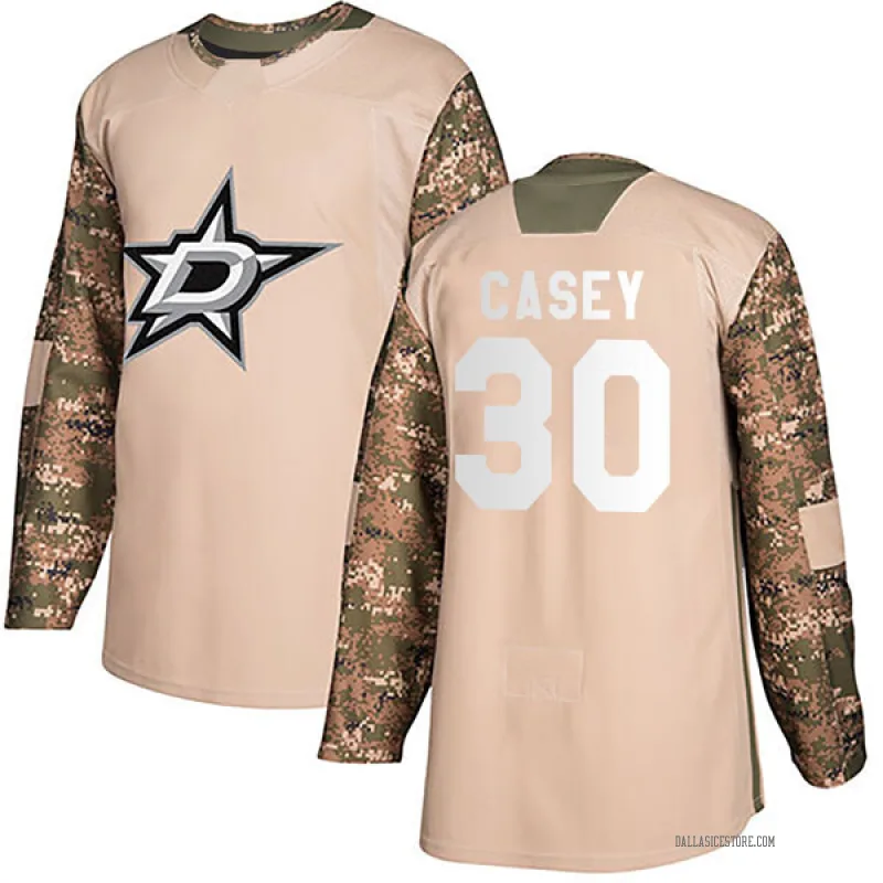 Camo Men's Jon Casey Dallas Stars Authentic Veterans Day Practice Jersey