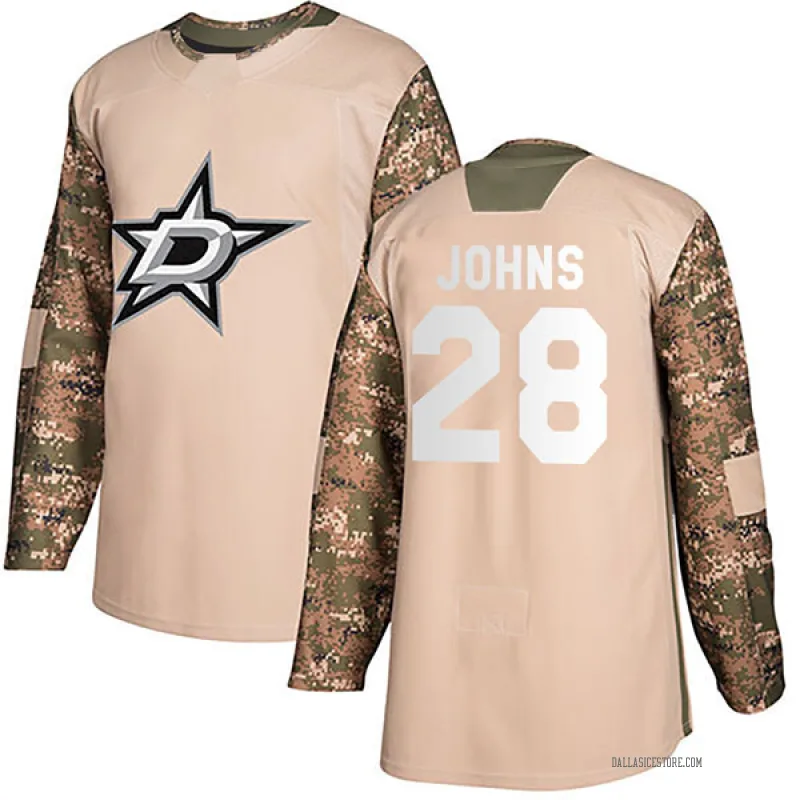 Camo Men's Stephen Johns Dallas Stars Authentic Veterans Day Practice Jersey