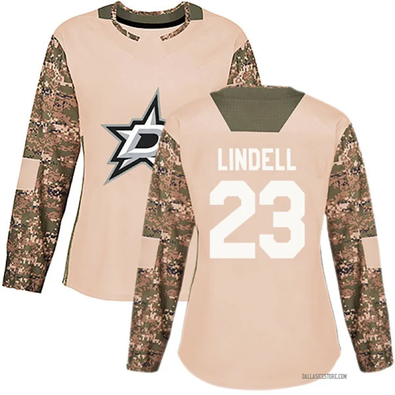 Camo Women's Esa Lindell Dallas Stars Authentic Veterans Day Practice Jersey