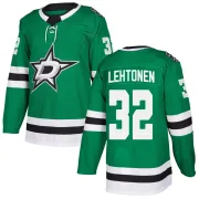 Green Men's Kari Lehtonen Dallas Stars Authentic Home Jersey