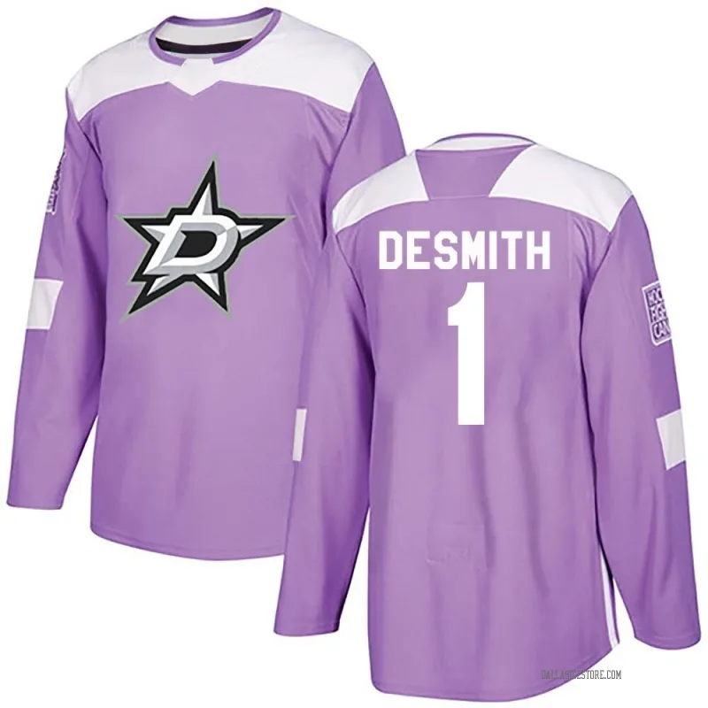 Purple Men's Casey DeSmith Dallas Stars Authentic Fights Cancer Practice Jersey