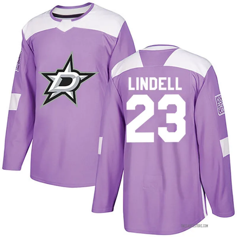 Purple Men's Esa Lindell Dallas Stars Authentic Fights Cancer Practice Jersey