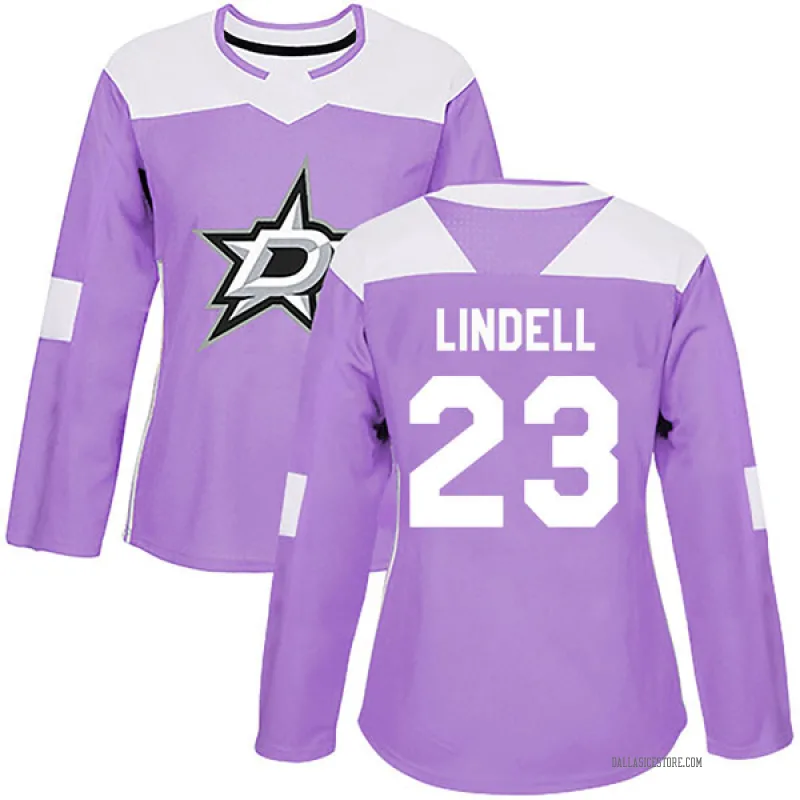 Purple Women's Esa Lindell Dallas Stars Authentic Fights Cancer Practice Jersey