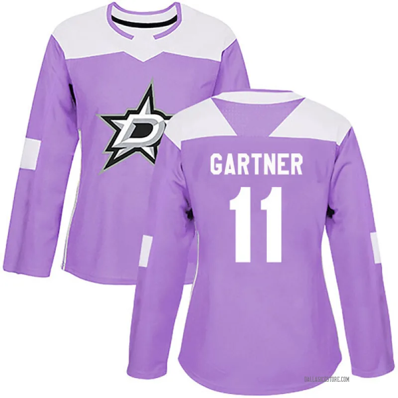 Purple Women's Mike Gartner Dallas Stars Authentic Fights Cancer Practice Jersey