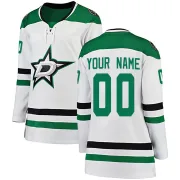 White Women's Custom Dallas Stars Breakaway Away Jersey