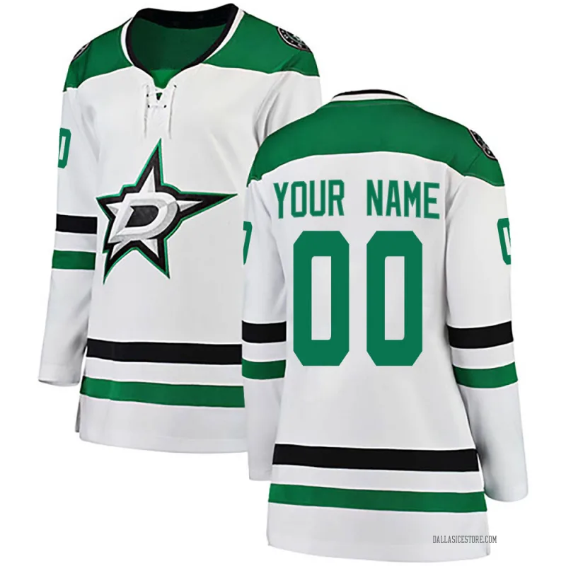 White Women's Custom Dallas Stars Breakaway Away Jersey