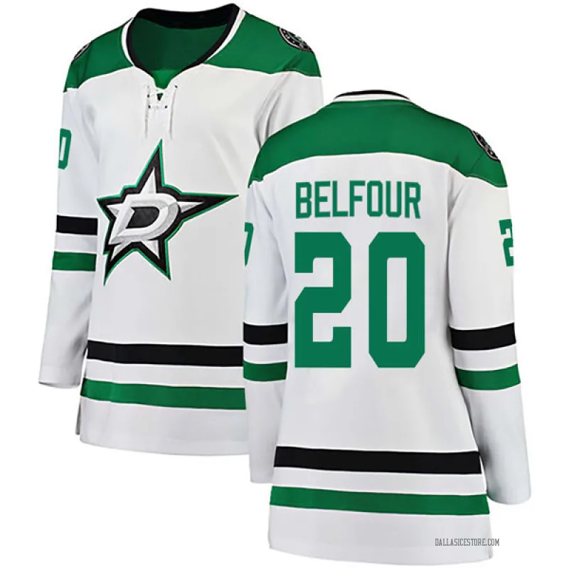 White Women's Ed Belfour Dallas Stars Breakaway Away Jersey