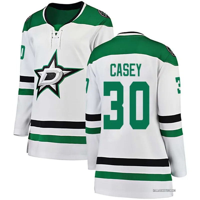 White Women's Jon Casey Dallas Stars Breakaway Away Jersey